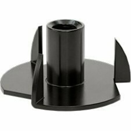 BSC PREFERRED Steel Tee Nut Inserts Black-Oxide 6-32 Thread Size 0.274 Installed Length, 50PK 90975A227
